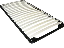Sommier cadre à lattes 90 x 200 cm -19 lattes - Sans pieds - Noir - KALISTA de YSMÉE><noscript><img width=