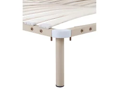 Sommier cadre à lattes 140 x 190 cm - 2x19 lattes avec pieds - Beige - KALISTA de YSMÉE>Vente-unique Best