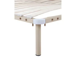 Sommier cadre à lattes 140 x 190 cm - 2x19 lattes avec pieds - Beige - KALISTA de YSMÉE><noscript><img width=