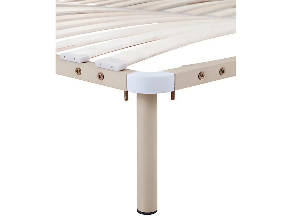 Sommier cadre à lattes 140 x 190 cm - 2x19 lattes avec pieds - Beige - KALISTA de YSMÉE>Vente-unique Best