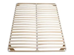 Vente-unique Sommier cadre à lattes 160 x 200 cm - 2x19 lattes - Sans pieds - Beige - KALISTA de YSMÉE* Sommier