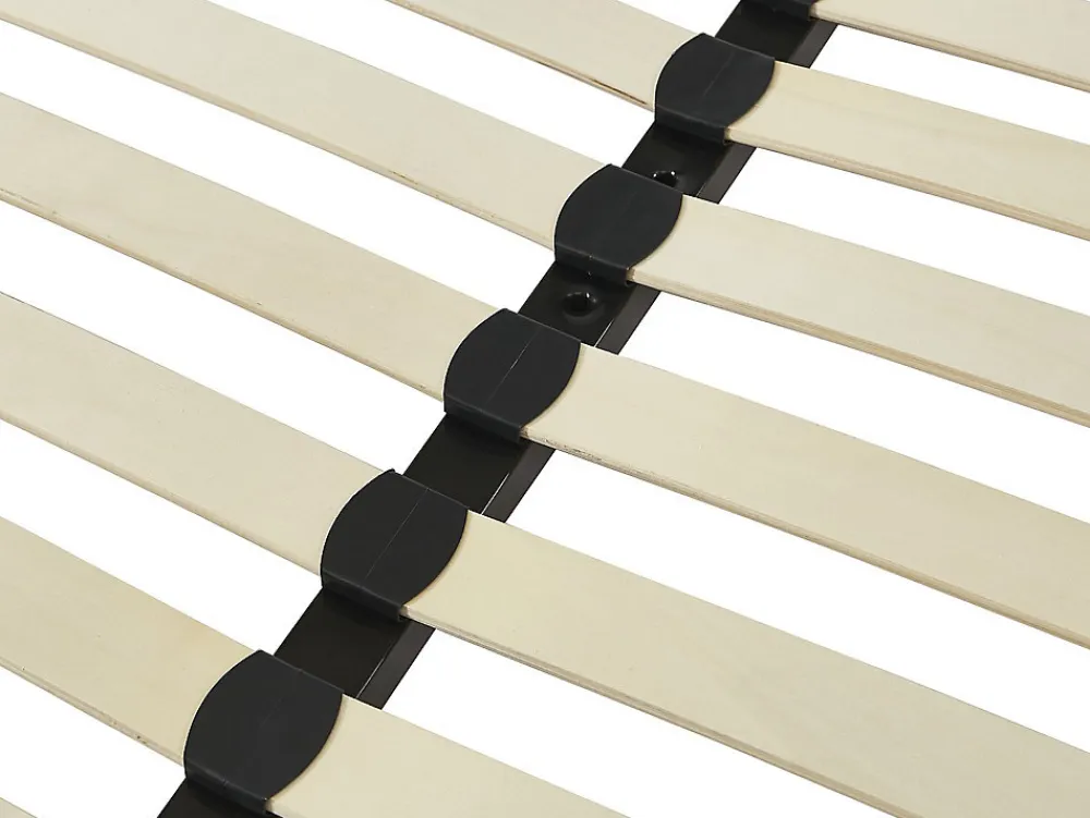 Sommier cadre à lattes 140 x 190 cm - 2x19 lattes - Avec pieds - Noir - KALISTA de YSMÉE>Vente-unique Discount