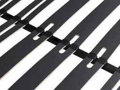 Sommier cadre à lattes 140 x 190 cm - 2 x 15 lattes - 3 zones soutien lombaire renforcé - Sans pied - Noir - CERRISI de YSMÉE><noscript><img width=
