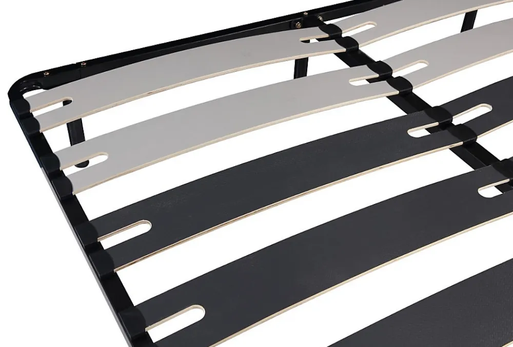 Sommier Cadre à Lattes Metal 29 cm - 120x200 - 9 Larges Lattes de 12,5 cm - Metal Épaisseur 1,2 mm - Solide et Confortable - CADRE>King Of Dreams