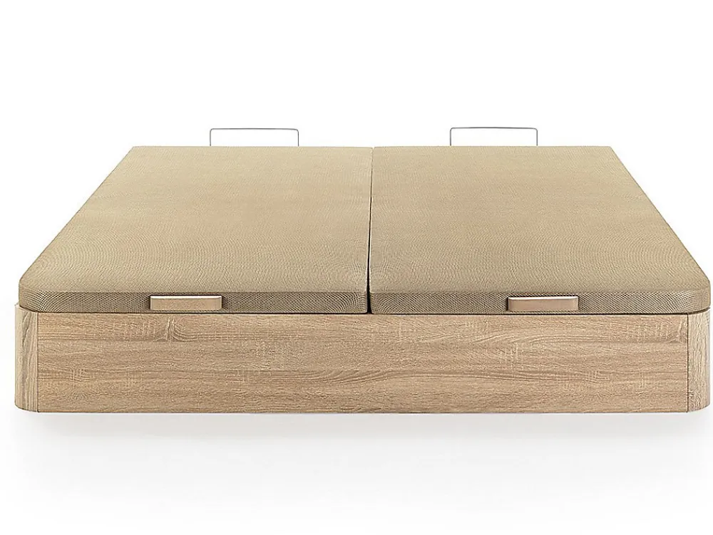Vente-unique Sommier coffre 180 x 200 cm - Naturel clair - HESTIA de YSMÉE* Lit Coffre