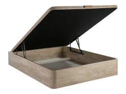 Vente-unique Sommier coffre 160 x 200 cm - Naturel clair - HESTIA de YSMÉE* Lit Coffre