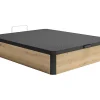 Sommier coffre 120 x 200 cm - Naturel clair et noir - NAMOSI de YSMÉE>Vente-unique Outlet