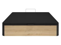 Sommier coffre 120 x 200 cm - Naturel clair et noir - NAMOSI de YSMÉE><noscript><img width=