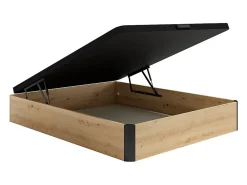 Sommier coffre 120 x 200 cm - Naturel clair et noir - NAMOSI de YSMÉE><noscript><img width=