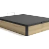 Sommier coffre 140 x 190 cm - Naturel clair et noir - NAMOSI de YSMÉE>Vente-unique Clearance