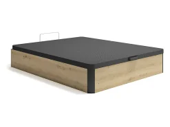 Sommier coffre 140 x 190 cm - Naturel clair et noir - NAMOSI de YSMÉE><noscript><img width=