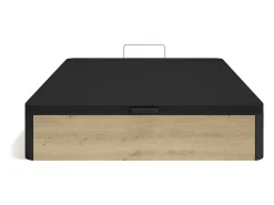Sommier coffre 140 x 190 cm - Naturel clair et noir - NAMOSI de YSMÉE><noscript><img width=