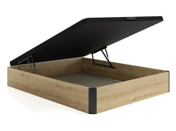 Sommier coffre 140 x 190 cm - Naturel clair et noir - NAMOSI de YSMÉE><noscript><img width=