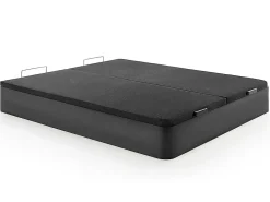 Vente-unique Sommier coffre 180 x 200 cm - Noir mat - HESTIA de YSMÉE* Sommier