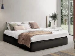 Vente-unique Sommier coffre 180 x 200 cm - Noir mat - HESTIA de YSMÉE* Sommier