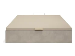 Sommier coffre 160 x 200 cm - Tissu beige - CENOVAS de YSMÉE><noscript><img width=