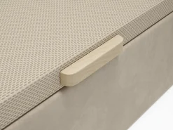 Sommier coffre 160 x 200 cm - Tissu beige - CENOVAS de YSMÉE><noscript><img width=