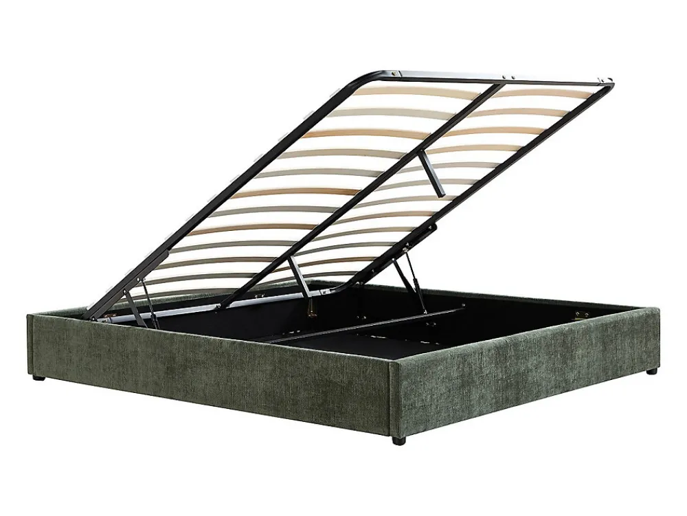 Sommier coffre 160 x 200 cm en tissu texturé - Vert - FIRMEO de YSMÉE>Vente-unique Hot
