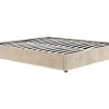 Vente-unique Sommier coffre 160 x 200 cm en tissu texturé - Beige - FIRMEO de YSMÉE* Sommier