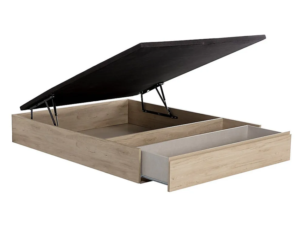 Sommier coffre avec tiroir 160 x 200 cm - Naturel clair - HESTIA de YSMÉE>Vente-unique Sale