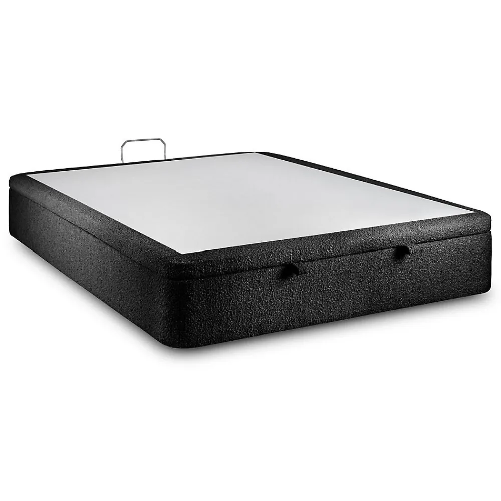 Sommier Coffre Bouclette Noir 140x200 H39cm>Sommeil De Plomb New