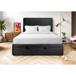 Sommier Coffre Bouclette Noir 140x200 H39cm>Sommeil De Plomb New