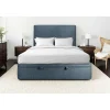 Sommeil De Plomb Sommier Coffre Bouclette Bleu 200x200 H39cm* Sommier