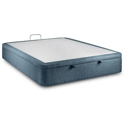 Sommeil De Plomb Sommier Coffre Bouclette Bleu 200x200 H39cm* Sommier