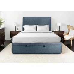 Sommeil De Plomb Sommier Coffre Bouclette Bleu 140x200 H39cm* Sommier