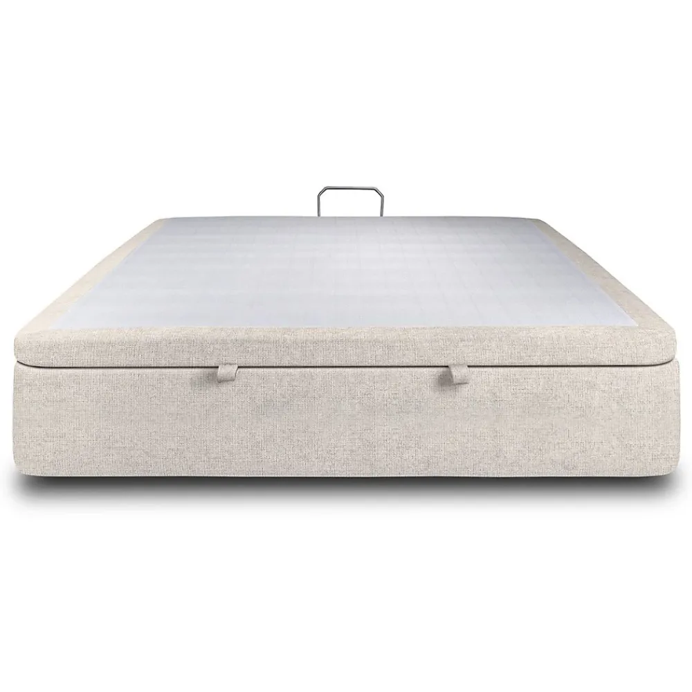 Sommeil De Plomb Sommier Coffre Tissu Beige clair 140x200 H39cm* Sommier