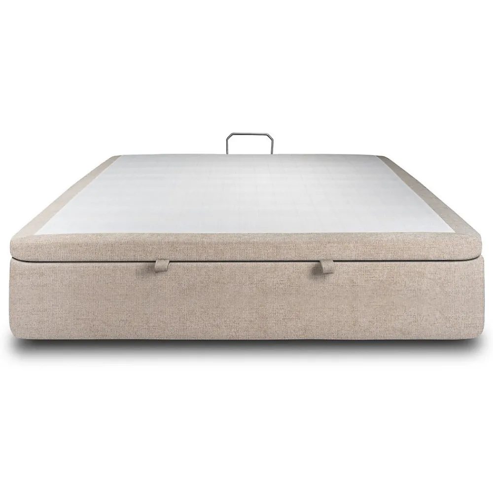 Sommier Coffre Tissu Beige brun 140x190 H39cm>Sommeil De Plomb Discount