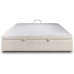 Sommeil De Plomb Sommier Coffre Tissu Beige clair 160x200 H39cm* Sommier