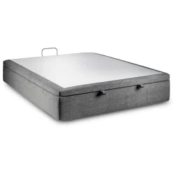 Sommeil De Plomb Sommier Coffre Tissu Gris anthracite 140x190 H39cm* Sommier