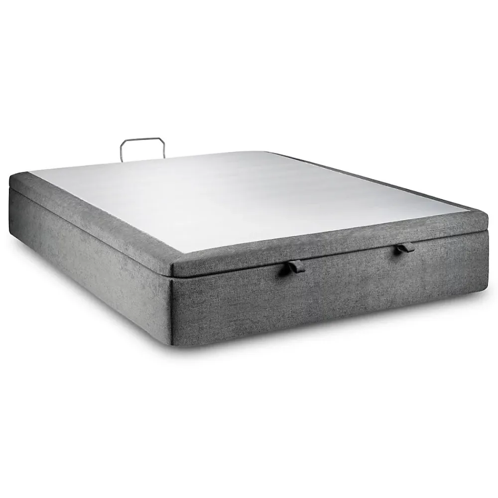 Sommeil De Plomb Sommier Coffre Tissu Gris anthracite 140x190 H39cm* Sommier