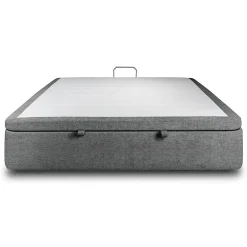 Sommeil De Plomb Sommier Coffre Tissu Gris anthracite 140x190 H39cm* Sommier