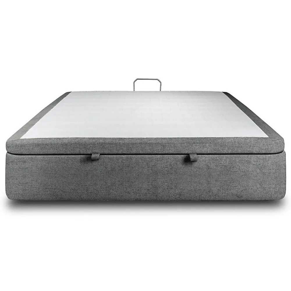 Sommeil De Plomb Sommier Coffre Tissu Gris anthracite 140x190 H39cm* Sommier