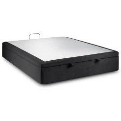 Sommier Coffre Tissu Noir 160x200 H39cm>Sommeil De Plomb Discount