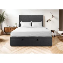 Sommier Coffre Tissu Noir 160x200 H39cm>Sommeil De Plomb Discount