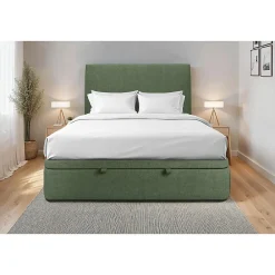 Sommier Coffre Tissu Vert 160x200 H39cm>Sommeil De Plomb Hot