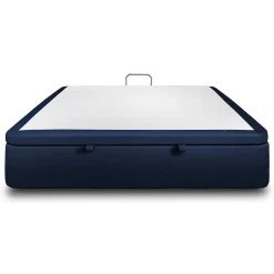 Sommier Coffre Velours Bleu 200x200 H39cm><noscript><img width=