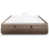 Sommeil De Plomb Sommier Coffre Velours Taupe 200x200 H39cm* Sommier