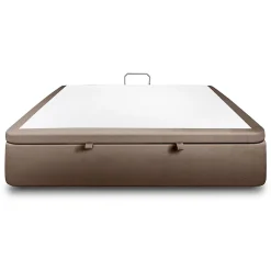 Sommeil De Plomb Sommier Coffre Velours Taupe 200x200 H39cm* Sommier