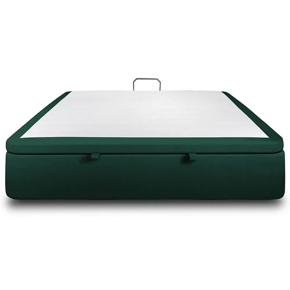 Sommeil De Plomb Sommier Coffre Velours Vert 140x190 H39cm* Sommier