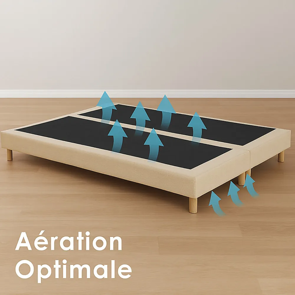 Sommier déco tapissier 2x90x200>Idliterie