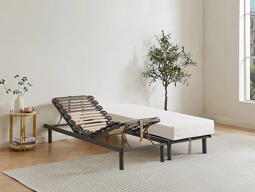 Vente-unique Sommier de relaxation lattes 3 plans de couchage - 70 x 190 cm - RUOTI de YSMÉE* Sommier