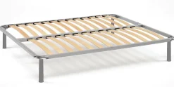 Talamo Italia Sommier double Alga, Sommier orthopédique en contreplaqué de bouleau avec 14 lattes, 100% Made in Italy, 140x200h 34 cm* Sommier