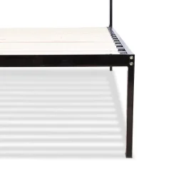 Olympe Literie Sommier en métal avec tête de lit Quiétude 140x190 cm Livré en kit* Sommier