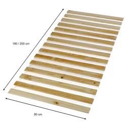 Idimex Sommier en pin massif, 15 lattes sans cadre, compatible couchage 80x190 et 80x200 cm* Sommier