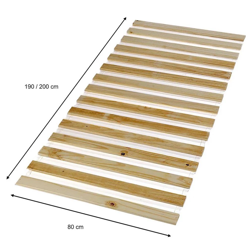 Idimex Sommier en pin massif, 15 lattes sans cadre, compatible couchage 80x190 et 80x200 cm* Sommier