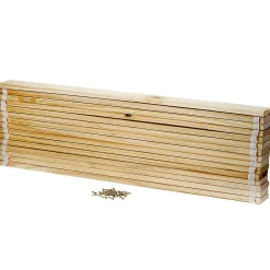Sommier en pin massif, 15 lattes sans cadre, compatible couchage 90 x 190 et 90 x 200 cm>Idimex